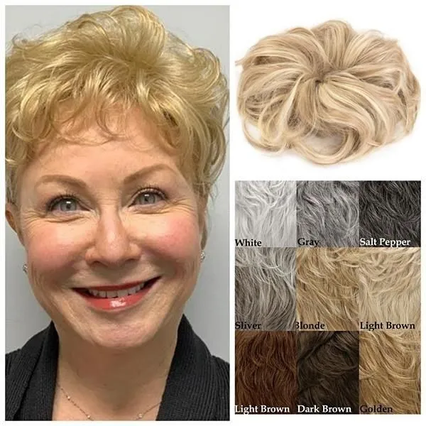HOT SALE🔥 |Natural Closure Short Curly Hair Replacement Top Hairpieces Wiglet
