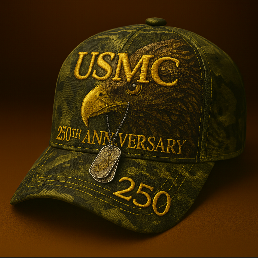 USMC 250th Anniversary Eagle Cap – Proud Marine Tribute Hat
