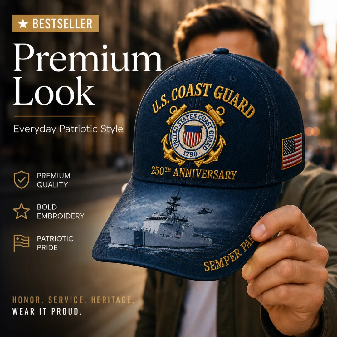 🔥 Father’s Day Sale - ❤️ U.S. Coast Guard America's 250th Anniversary Edition Commemorative Cap 🇺🇸