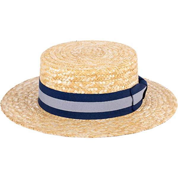 6 ColorsStraw Boater Hat Handmade in Italy
