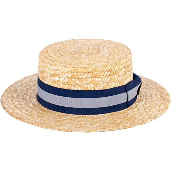 6 ColorsStraw Boater Hat Handmade in Italy