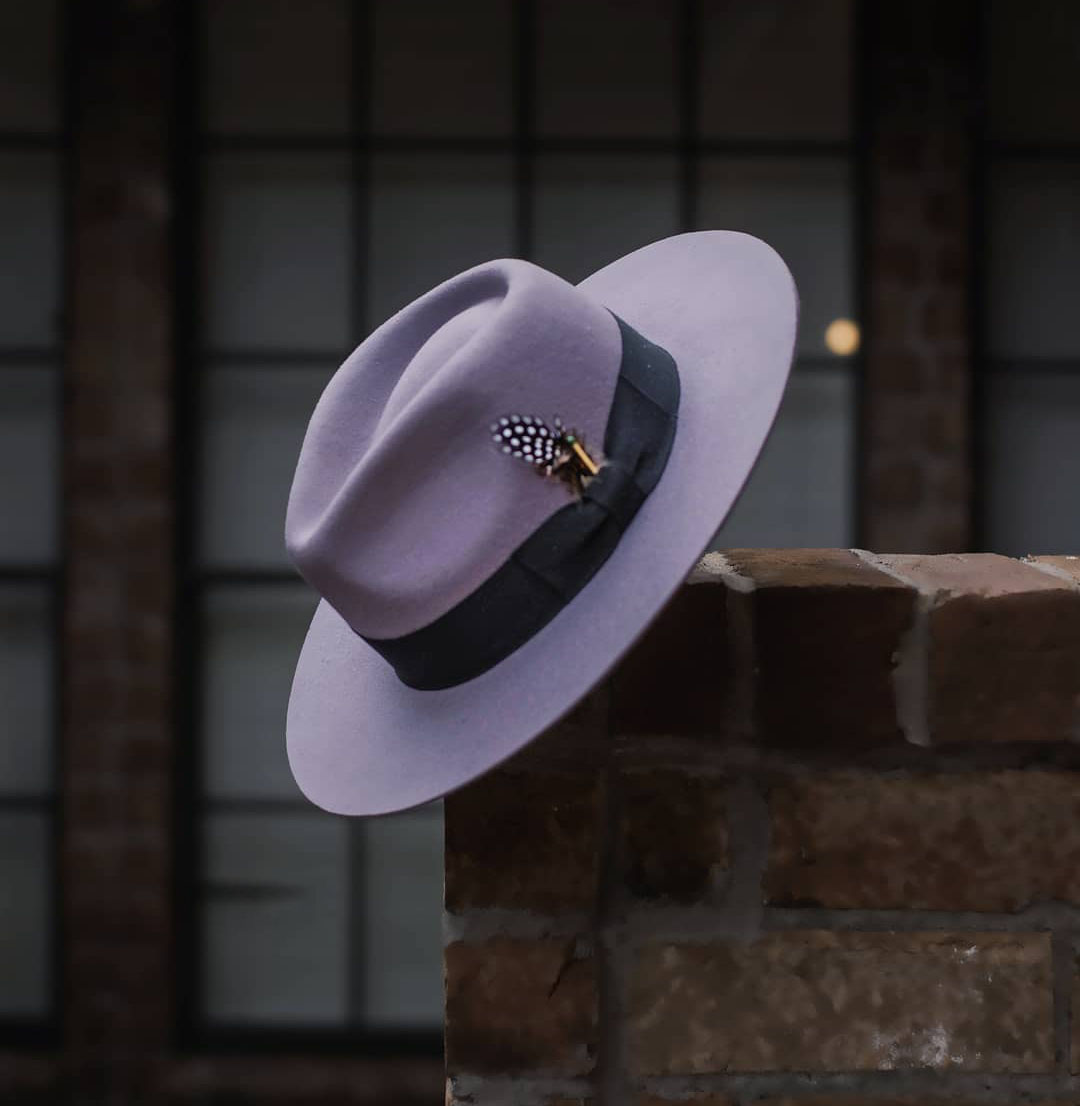 Ferguson Fedora - Lavender+Black[Fast shipping and box packing]