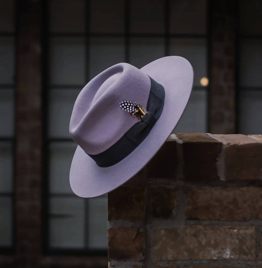 Ferguson Fedora - Lavender+Black[Fast shipping and box packing]