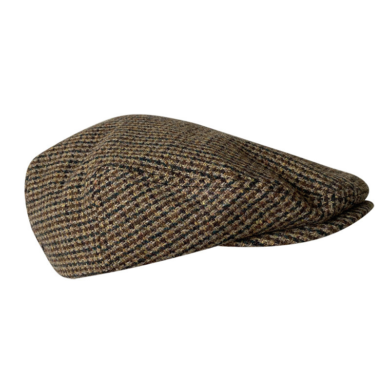 THE PEAKY Marl Flat Hat Taran-Harris Tweed