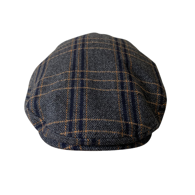 THE PEAKY Marl Flat Hat Patch-Harris Tweed