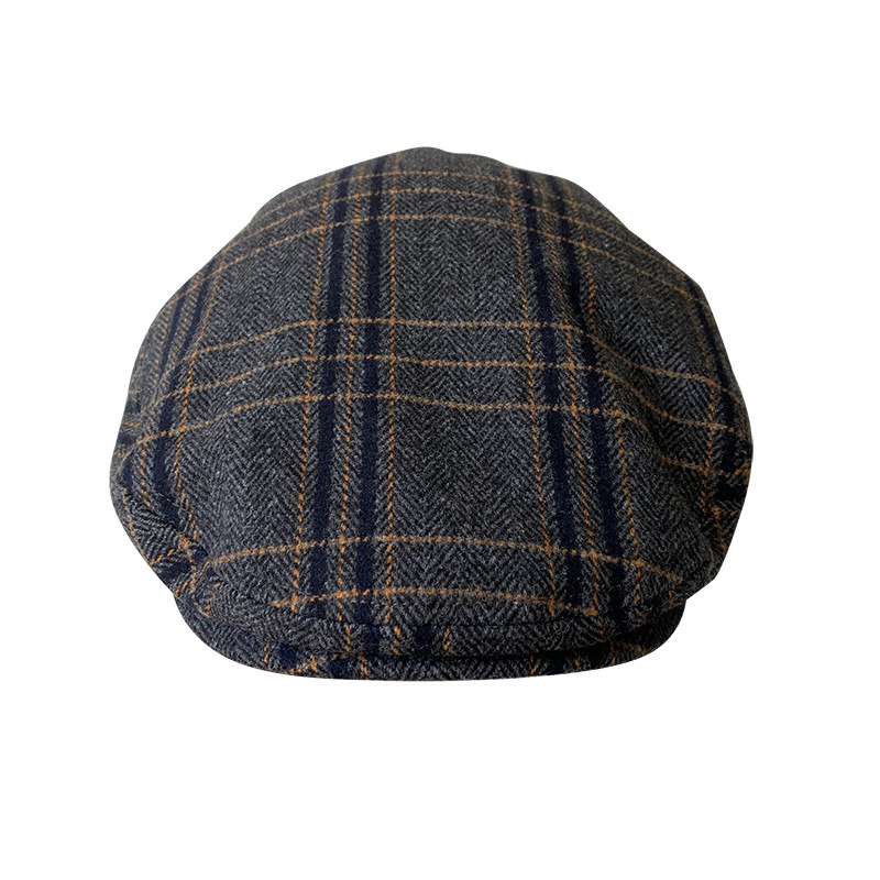 THE PEAKY Marl Flat Hat Patch-Harris Tweed