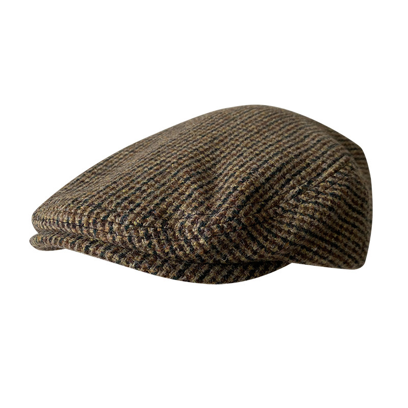 THE PEAKY Marl Flat Hat Taran-Harris Tweed