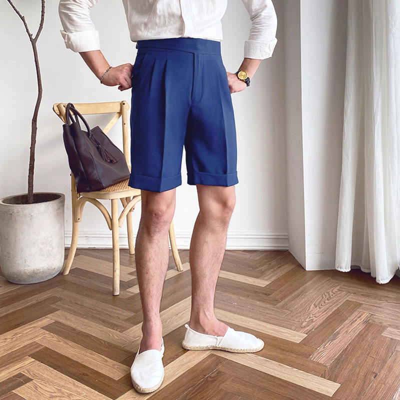 Gentleman elegant casual shorts Mens pants