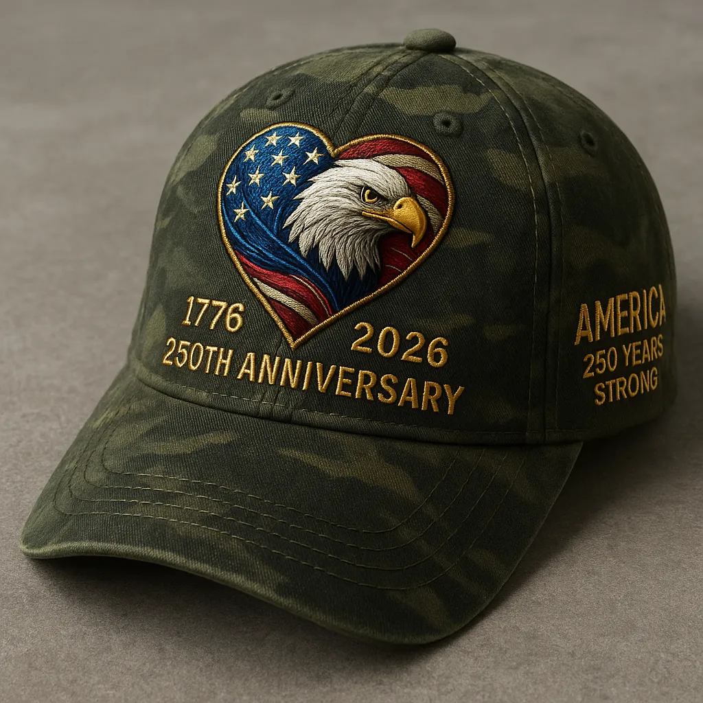 🦅 Celebrate 250 Years of American Freedom — 4 Unique Anniversary Caps