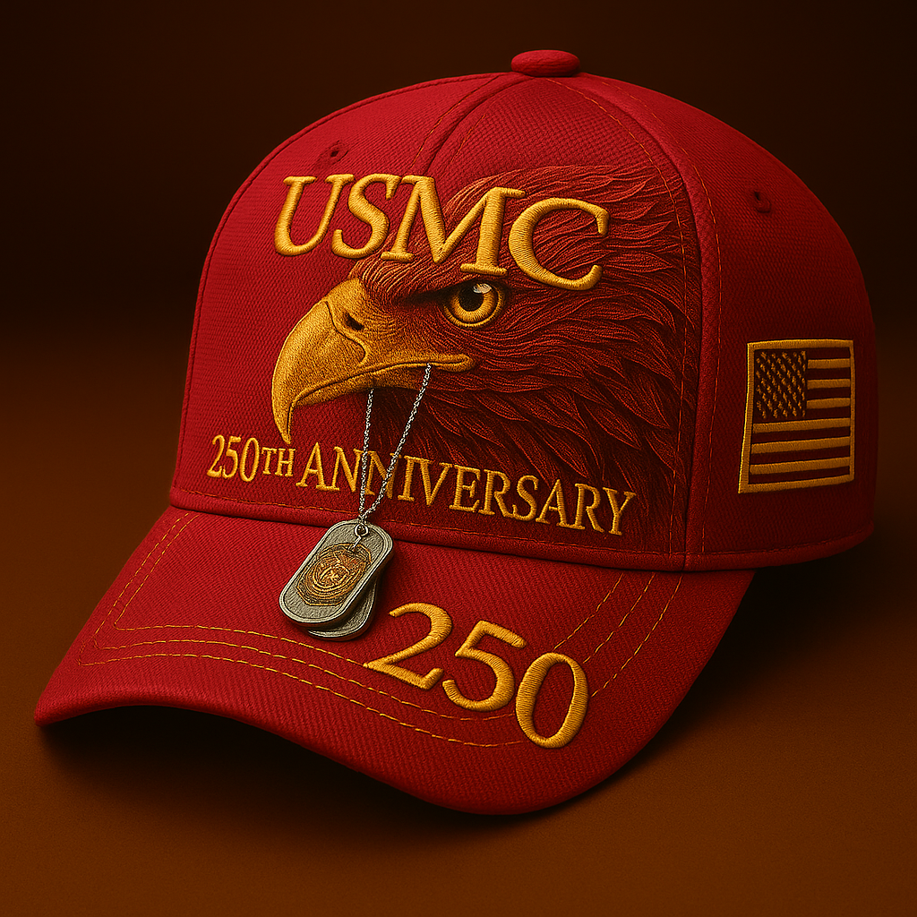 USMC 250th Anniversary Eagle Cap – Proud Marine Tribute Hat