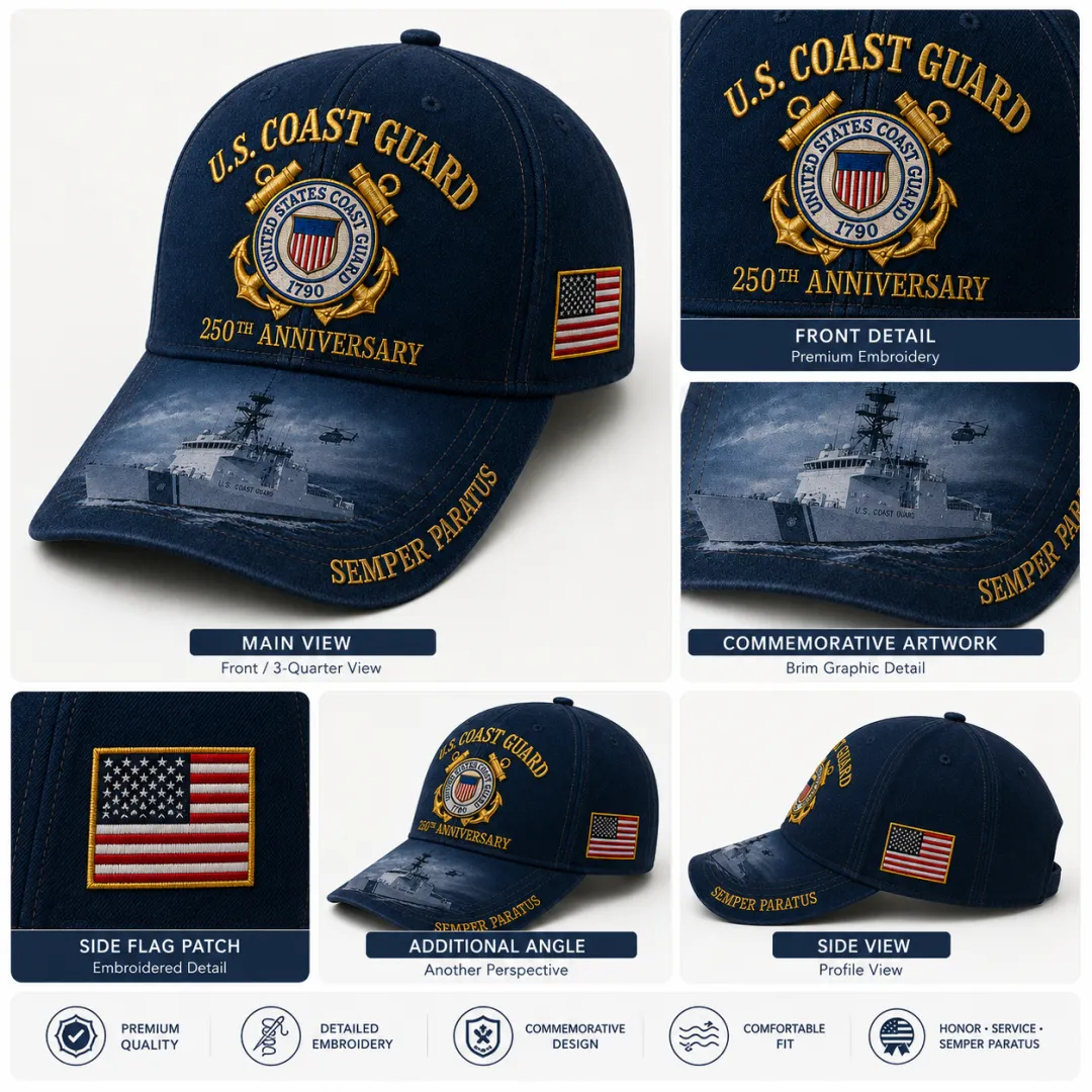 🔥 Father’s Day Sale - ❤️ U.S. Coast Guard America's 250th Anniversary Edition Commemorative Cap 🇺🇸