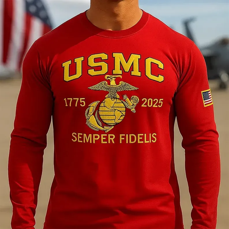 USMC 250th Anniversary Long Sleeve T-Shirt