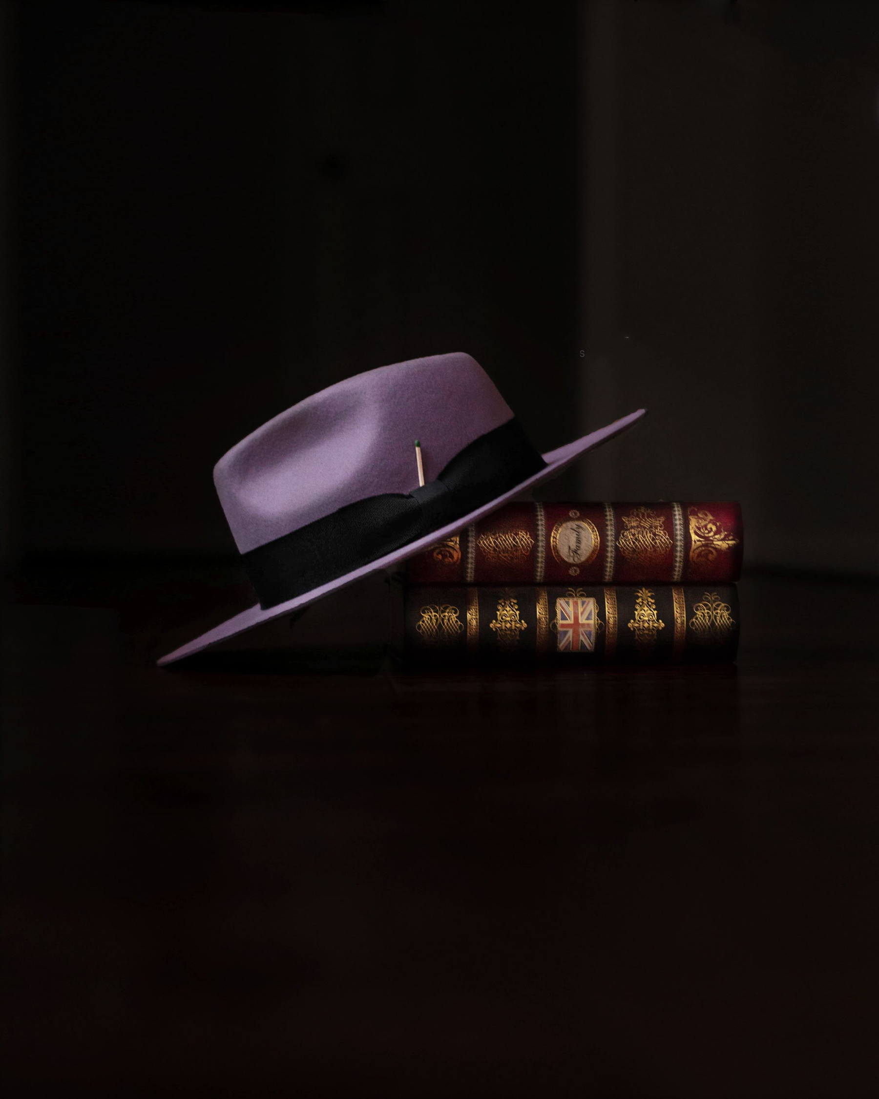 Ferguson Fedora - Lavender+Black[Fast shipping and box packing]