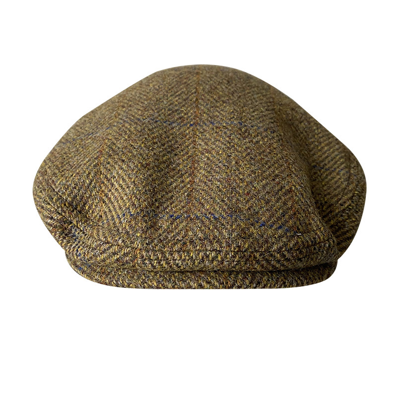 THE PEAKY Marl Flat Hat -Harris Tweed