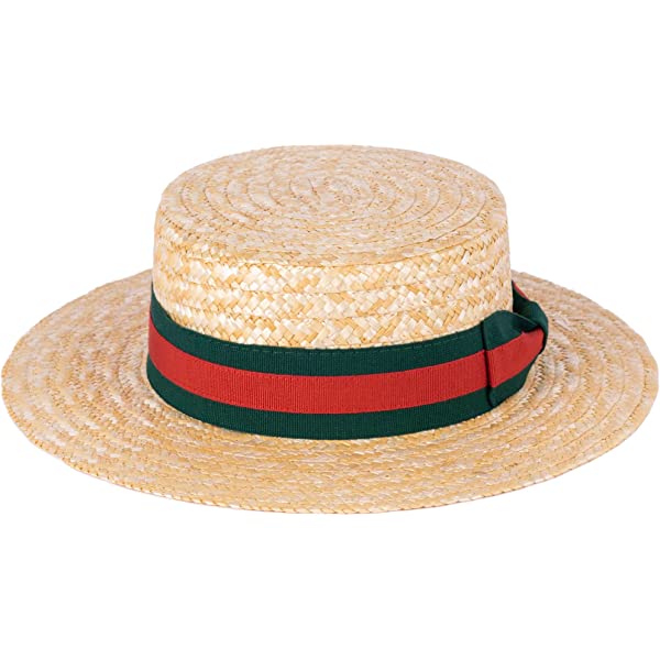6 ColorsStraw Boater Hat Handmade in Italy