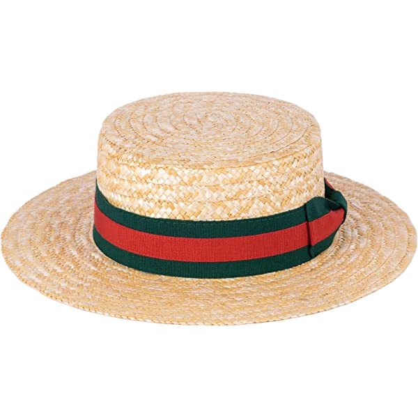 6 ColorsStraw Boater Hat Handmade in Italy