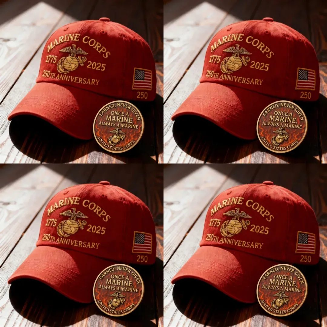 ❤️Veteran‘s Day Best Gift🌹Honoring 250th USMC Retro Washed Cap – Honor That Never Fades 🇺🇸🎁Free Symbolizes Honor Gift