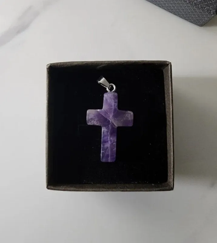 Handmade Crystal Cross Healing Heart - 🙏🏻Amen(𝟐9 𝐢𝐧 𝐬𝐭𝐨𝐜𝐤)