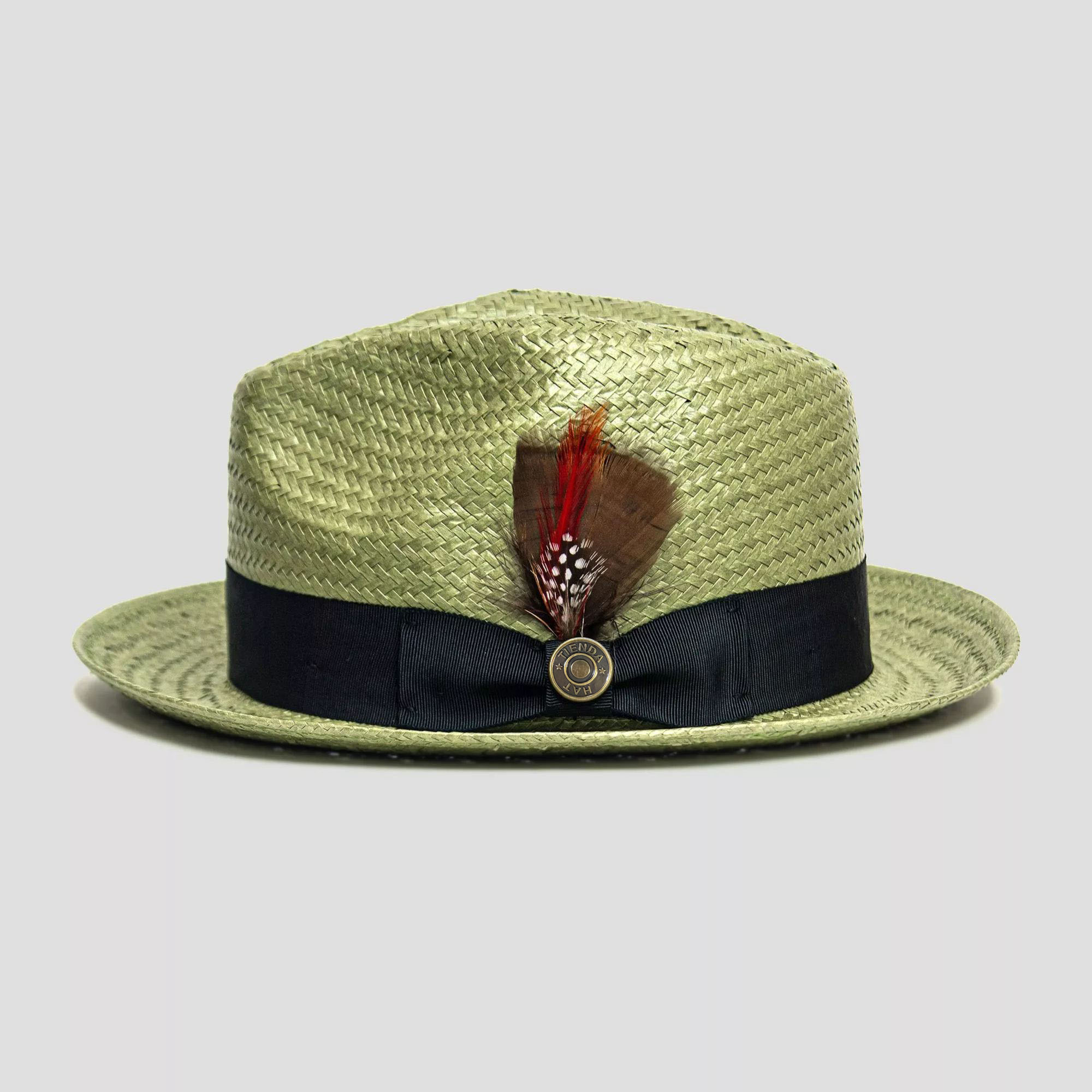 Tienda Ranch Straw Tienda Bikary Fedora - Avocado[Fast shipping]