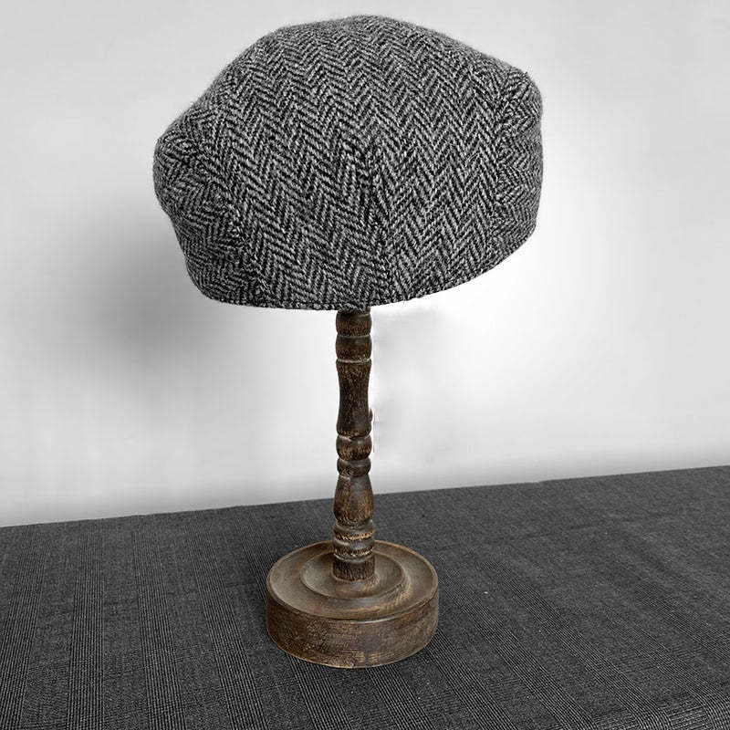THE PEAKY Gatsby Flat Hat Gray-Harris Tweed