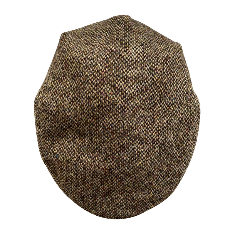 THE PEAKY Marl Flat Hat Particles-Harris Tweed