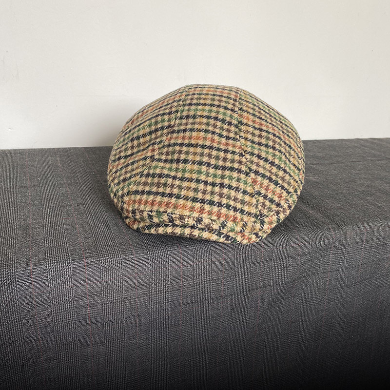 THE PEAKY Marl Flat Hat Barbour-Harris Tweed