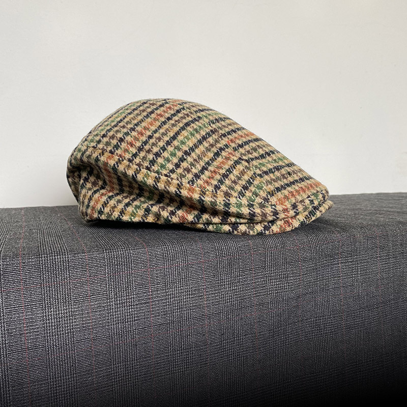 THE PEAKY Marl Flat Hat Barbour-Harris Tweed