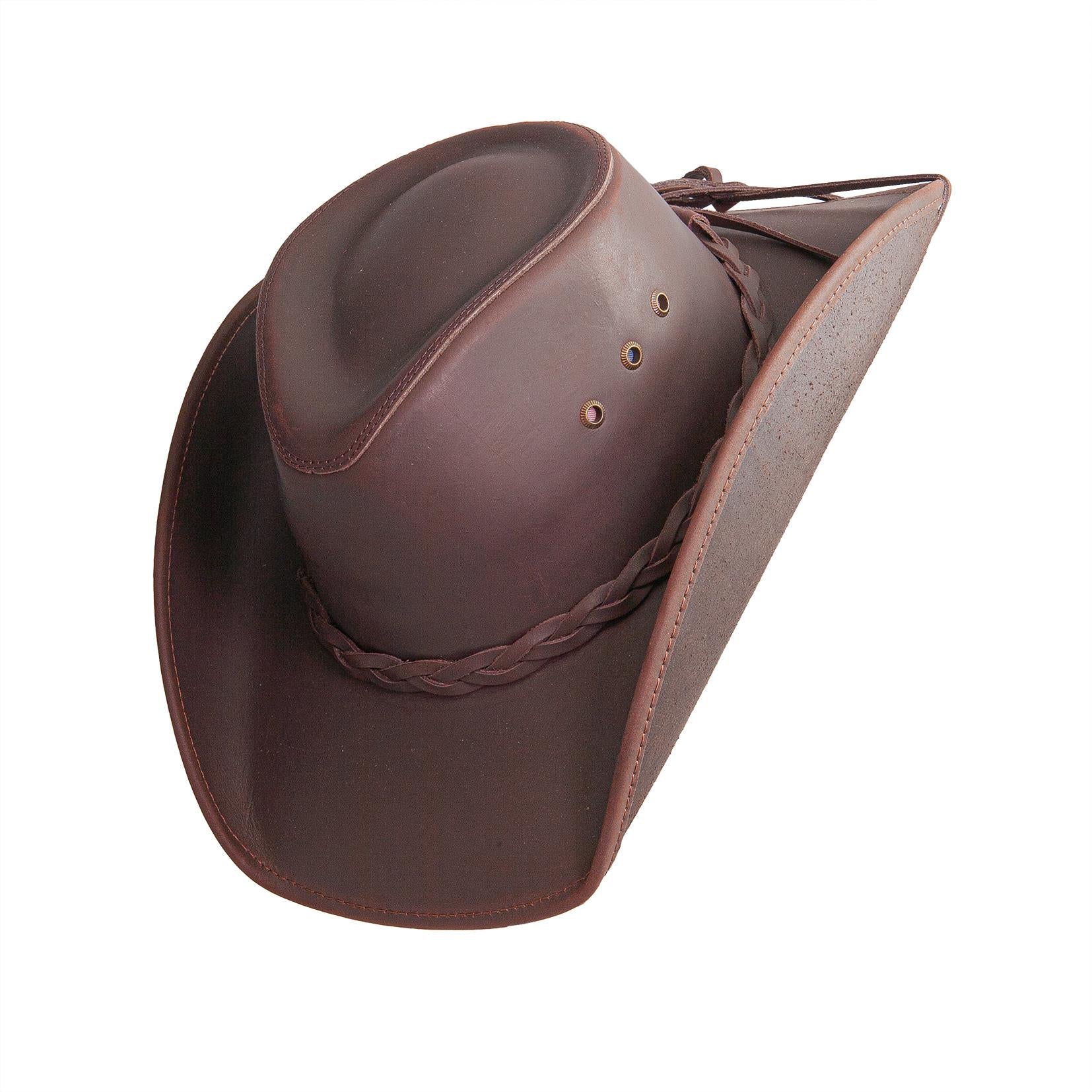 Hollywood - Mens Leather Cowboy Hat