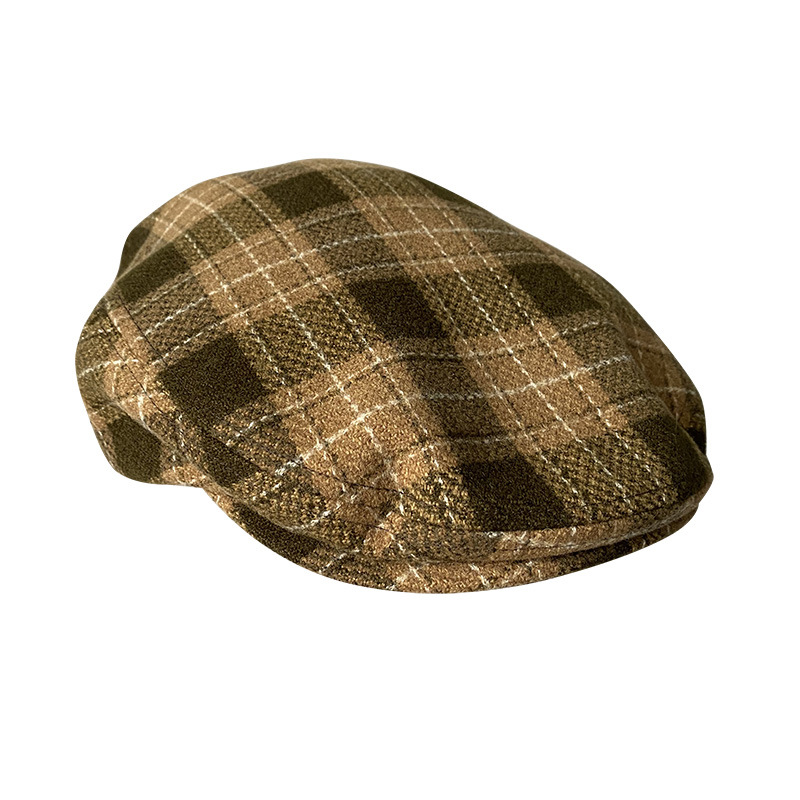 THE PEAKY Marl Flat Hat Oxford-Harris Tweed