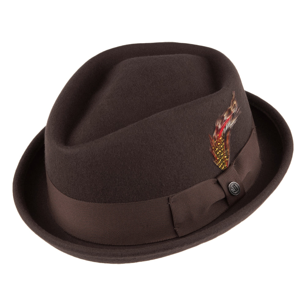 Tienda Jaxon & James Crushable Diamond Crown Pork Pie Hat - Brown