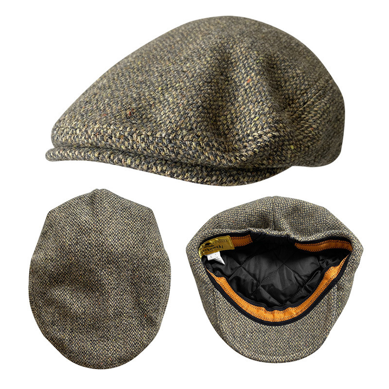 THE PEAKY Marl Flat Hat ParticlesB-Harris Tweed
