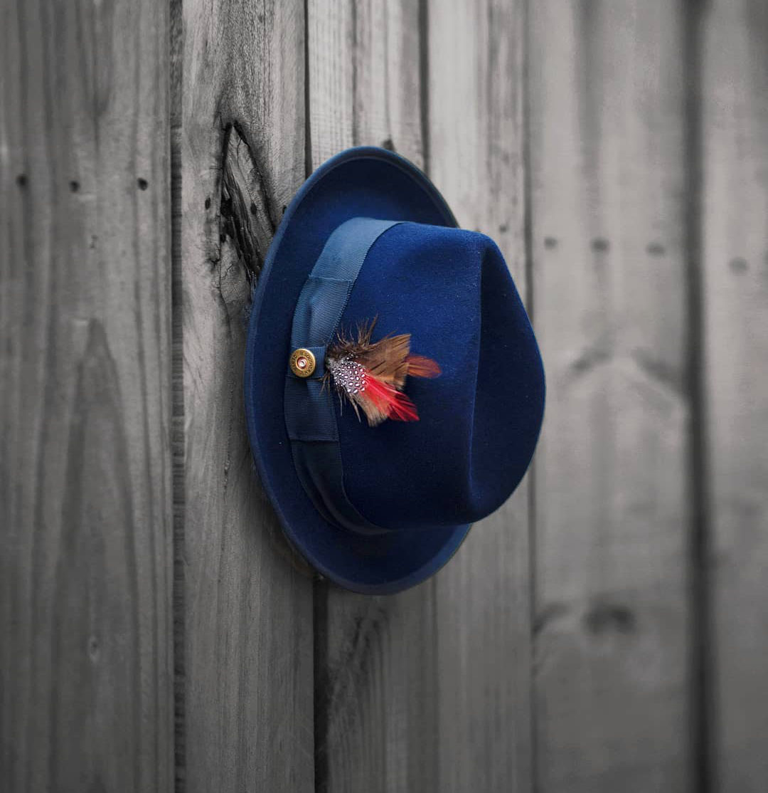 Trilby Fedora – Navy [Fast shipping and box packing]