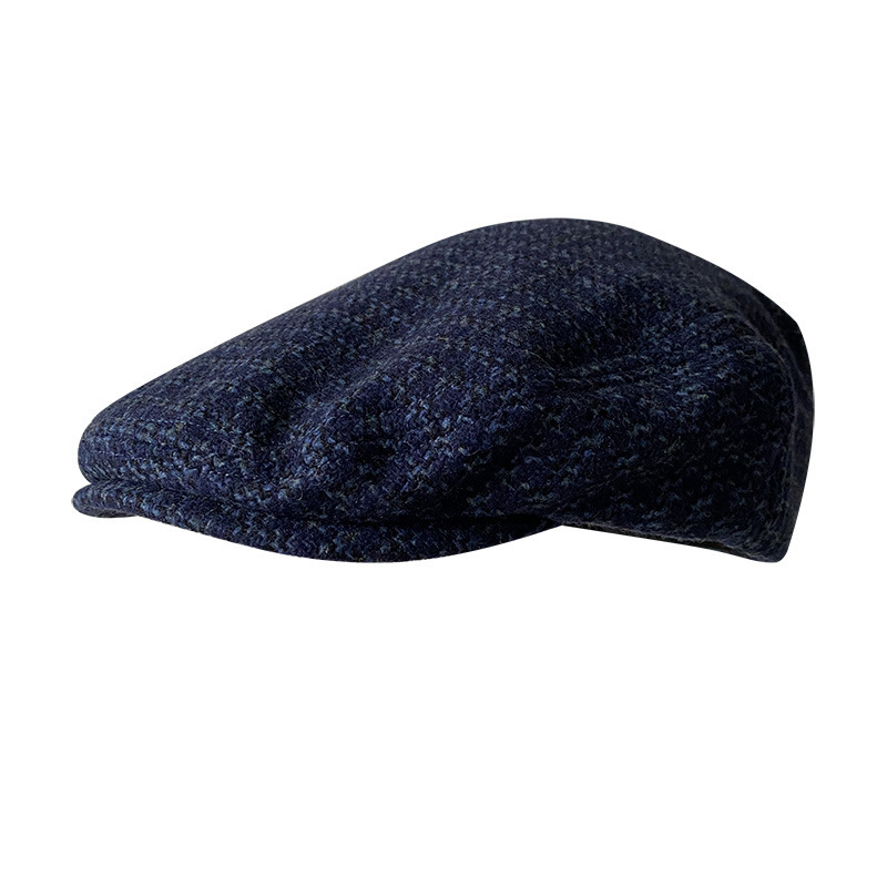 THE PEAKY Marl Flat Hat Barbour-Harris Tweed