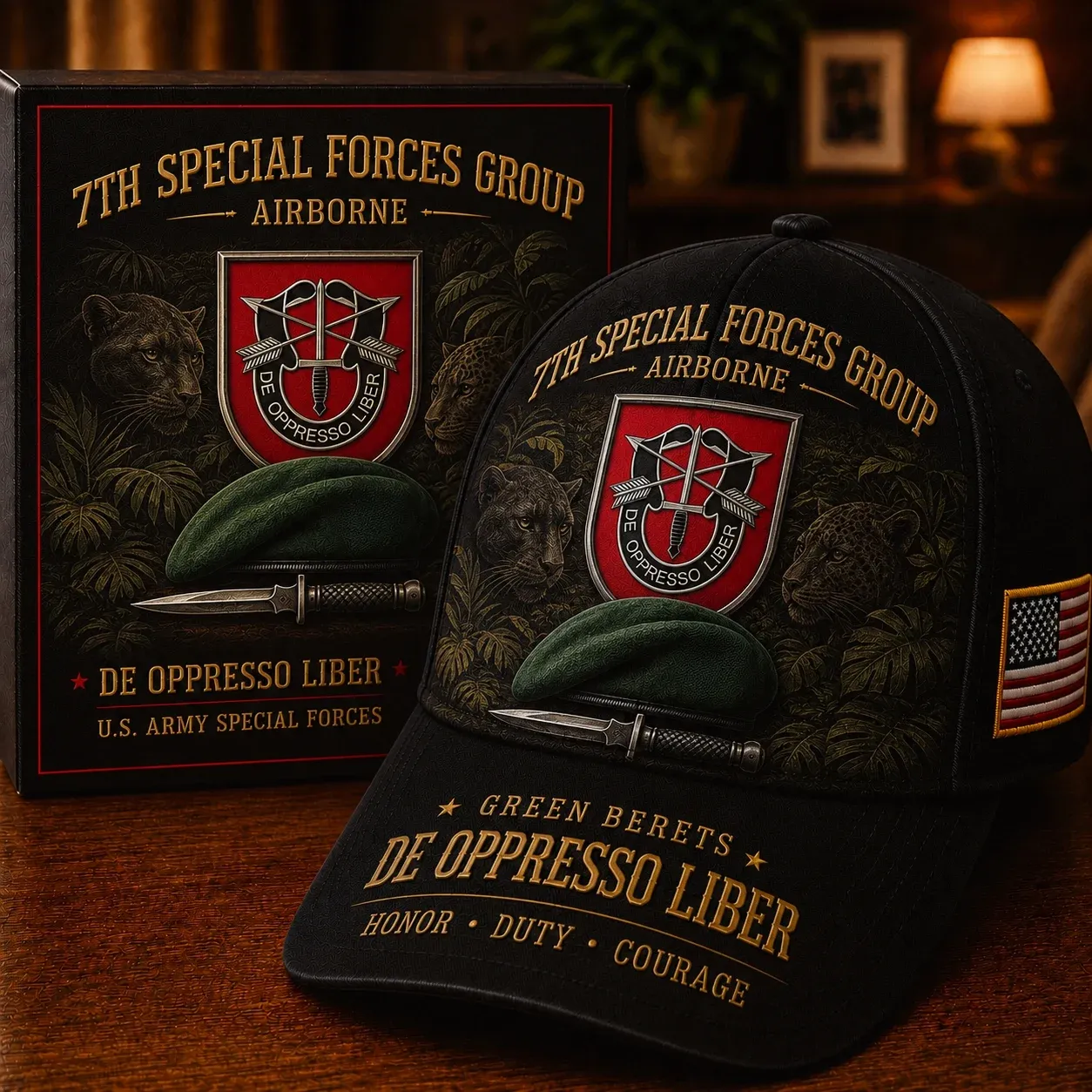 🗡️U.S. Army Special Forces “De Oppresso Liber” Tribute Cap
