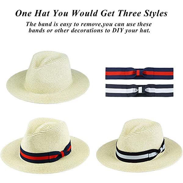 Panama Straw Hats for Men & Women (two Bands)
