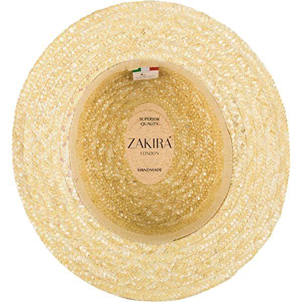 6 ColorsStraw Boater Hat Handmade in Italy