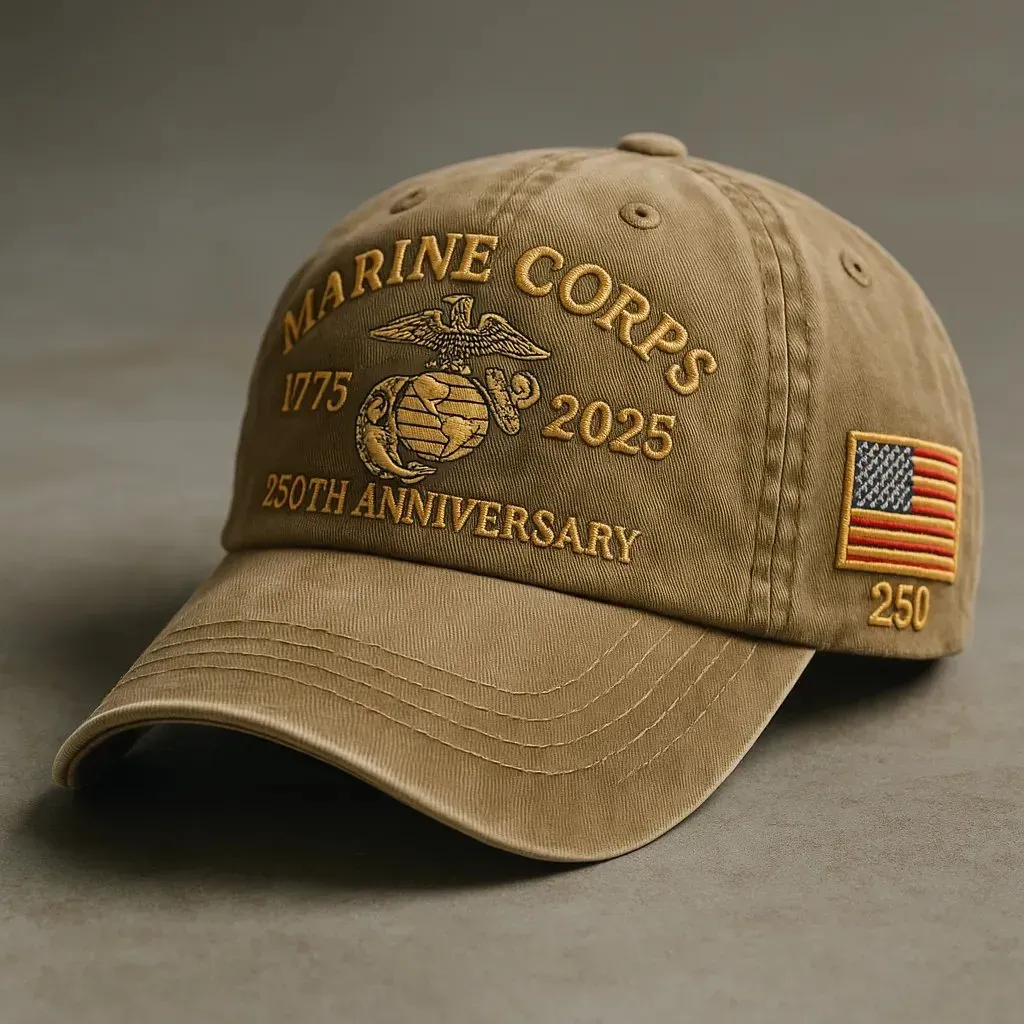 ❤️Veteran‘s Day Best Gift🌹Honoring 250th USMC Retro Washed Cap – Honor That Never Fades 🇺🇸🎁Free Symbolizes Honor Gift