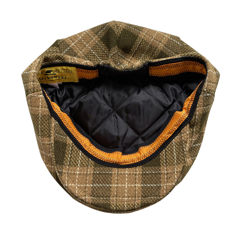 THE PEAKY Marl Flat Hat Oxford-Harris Tweed