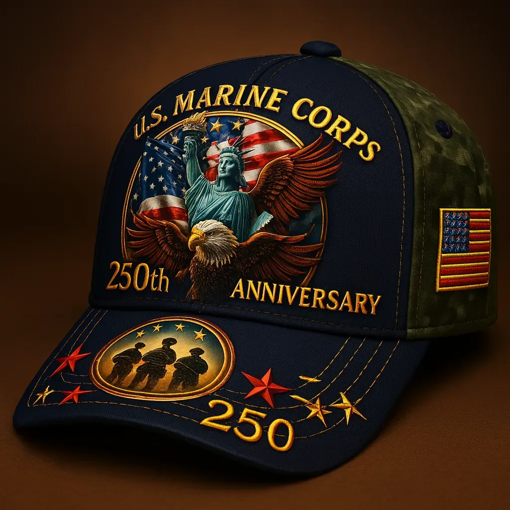 USMC 250th Anniversary Liberty Flame Cap