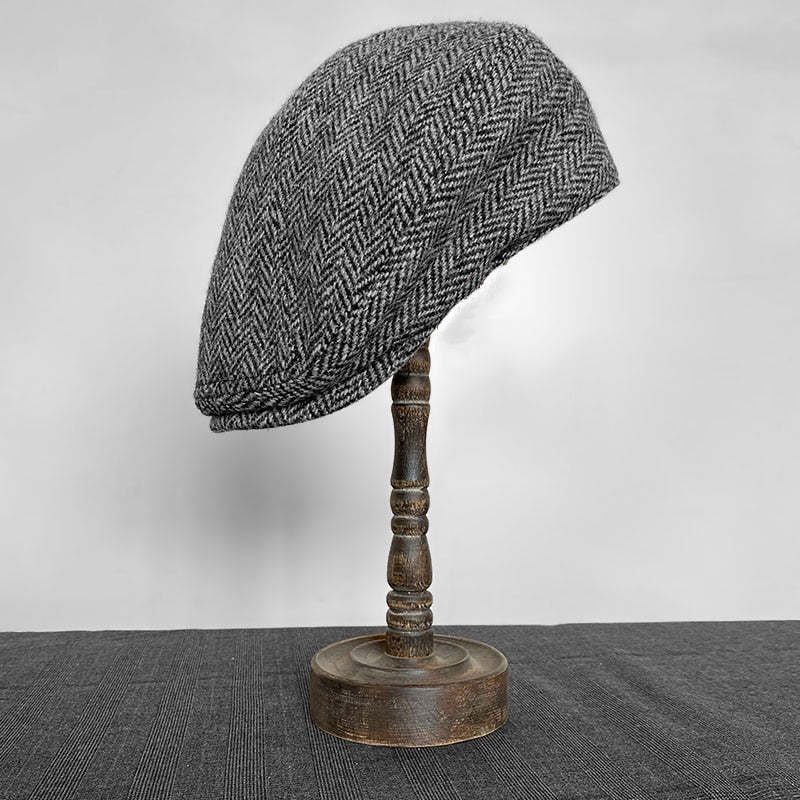 THE PEAKY Gatsby Flat Hat Gray-Harris Tweed
