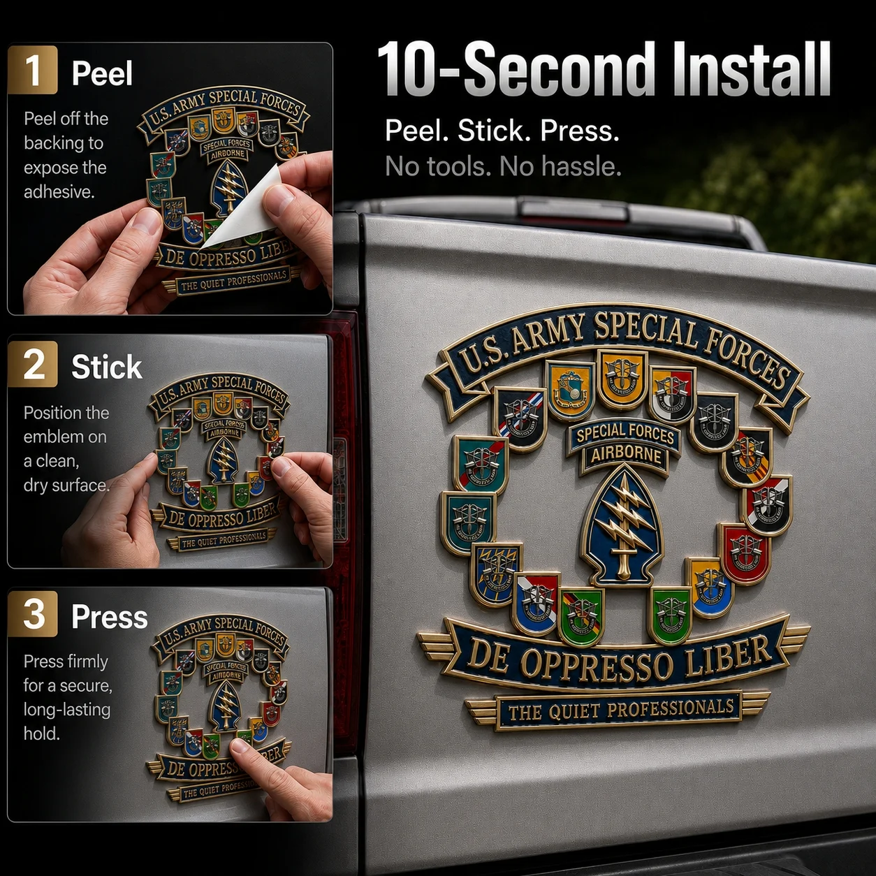  🗡️U.S. Army Special Forces “De Oppresso Liber” Tribute Metal Car Emblem 🗡️U.S. Army Special Forces “De Oppresso Liber” Tribute Metal Car Emblem 🗡️U.S. Army Special Forces “De Oppresso Liber” Tribute Metal Car Emblem 🗡️U.S. Army Special Forces “De Opp