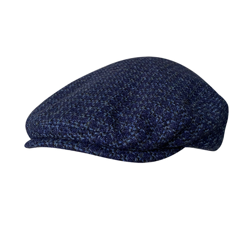 THE PEAKY Marl Flat Hat Barbour-Harris Tweed
