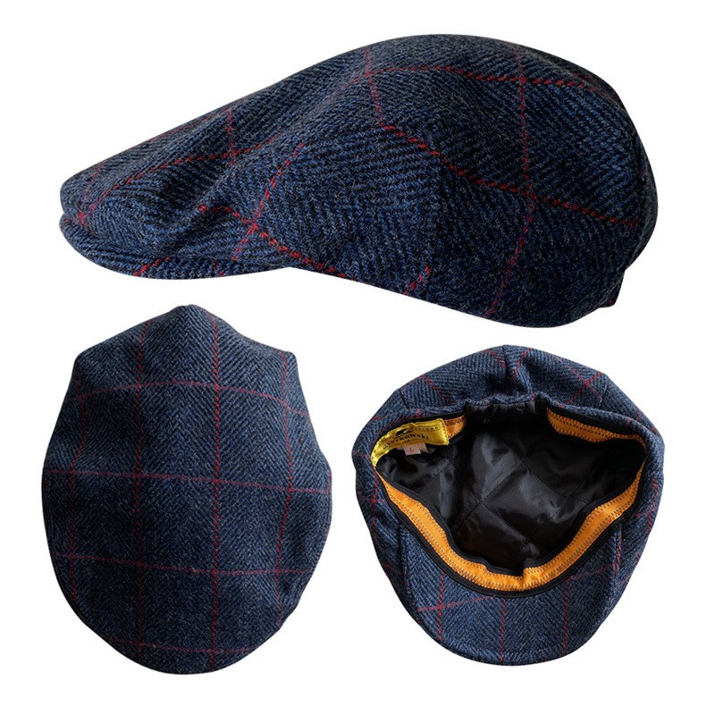 THE PEAKY Marl Flat Hat Ardmore-Harris Tweed