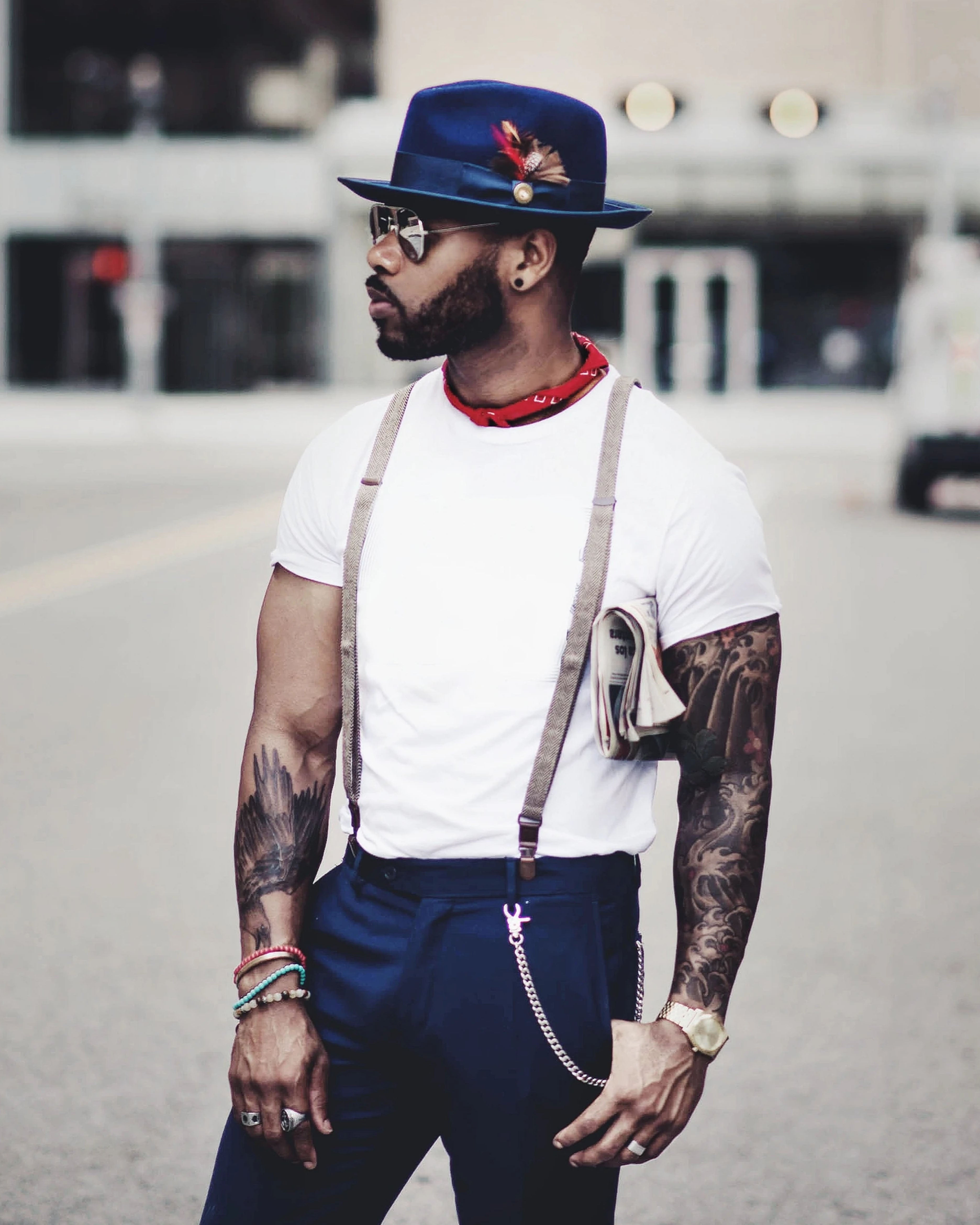 Trilby Fedora – Navy [Fast shipping and box packing]