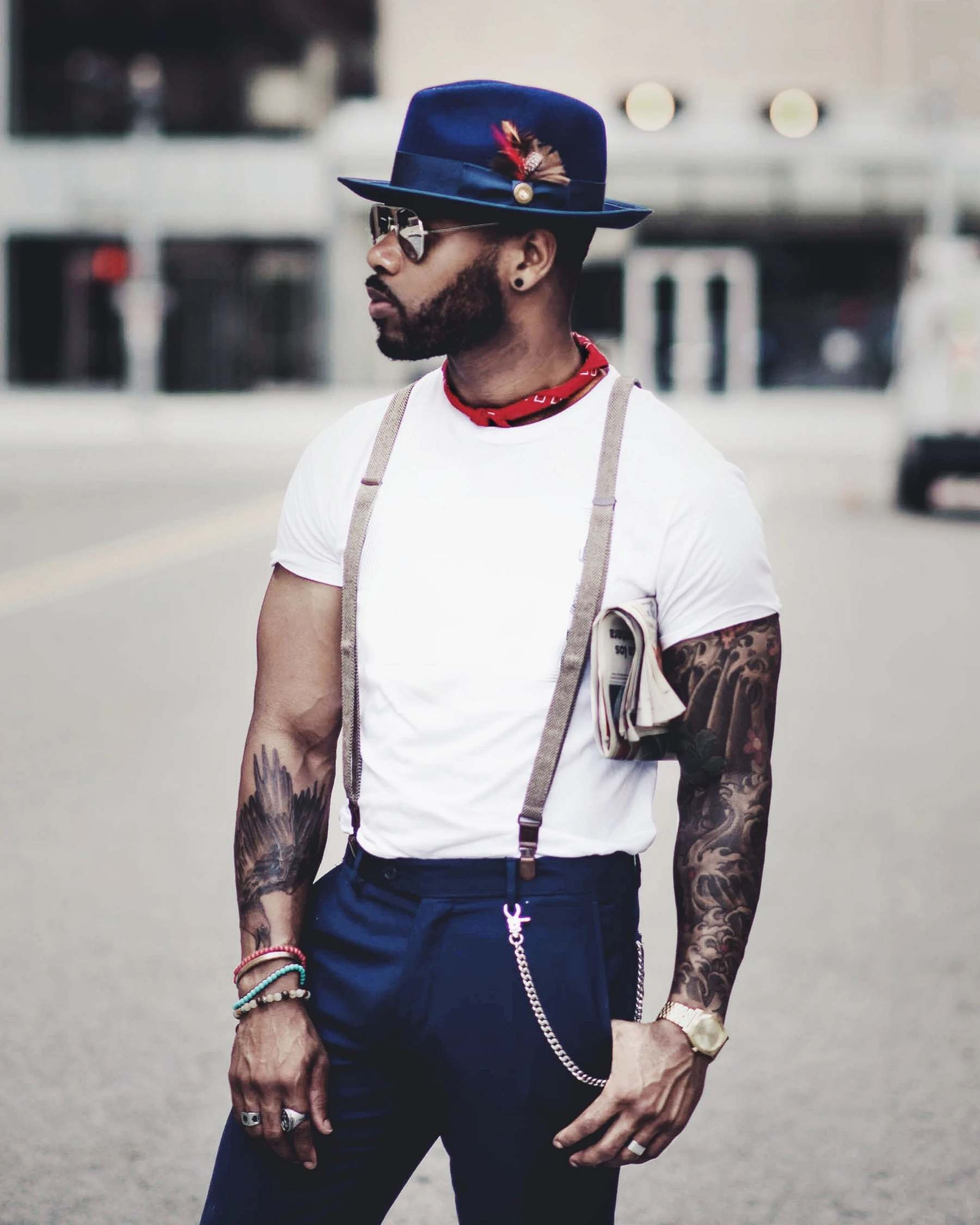 Trilby Fedora – Navy [Fast shipping and box packing]