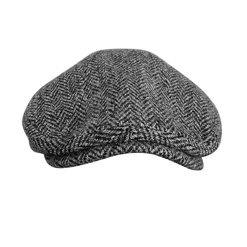 THE PEAKY Gatsby Flat Hat Gray-Harris Tweed