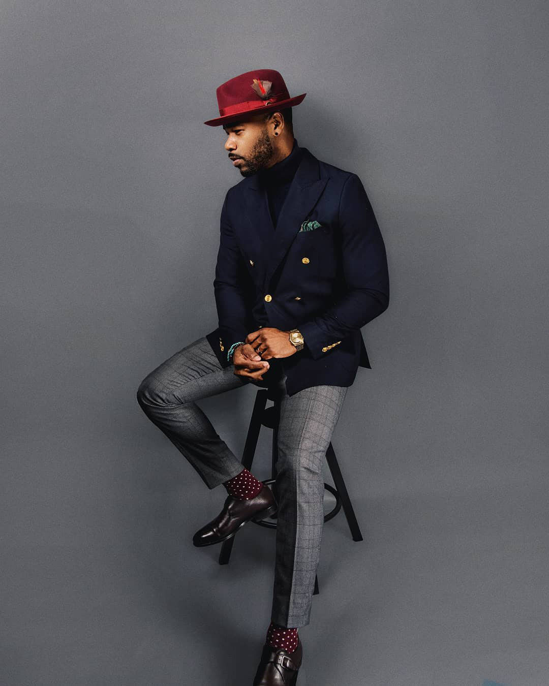 Trilby Fedora – Burgundy[Fast shipping and box packing]