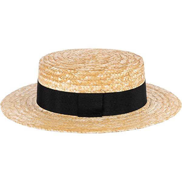6 ColorsStraw Boater Hat Handmade in Italy