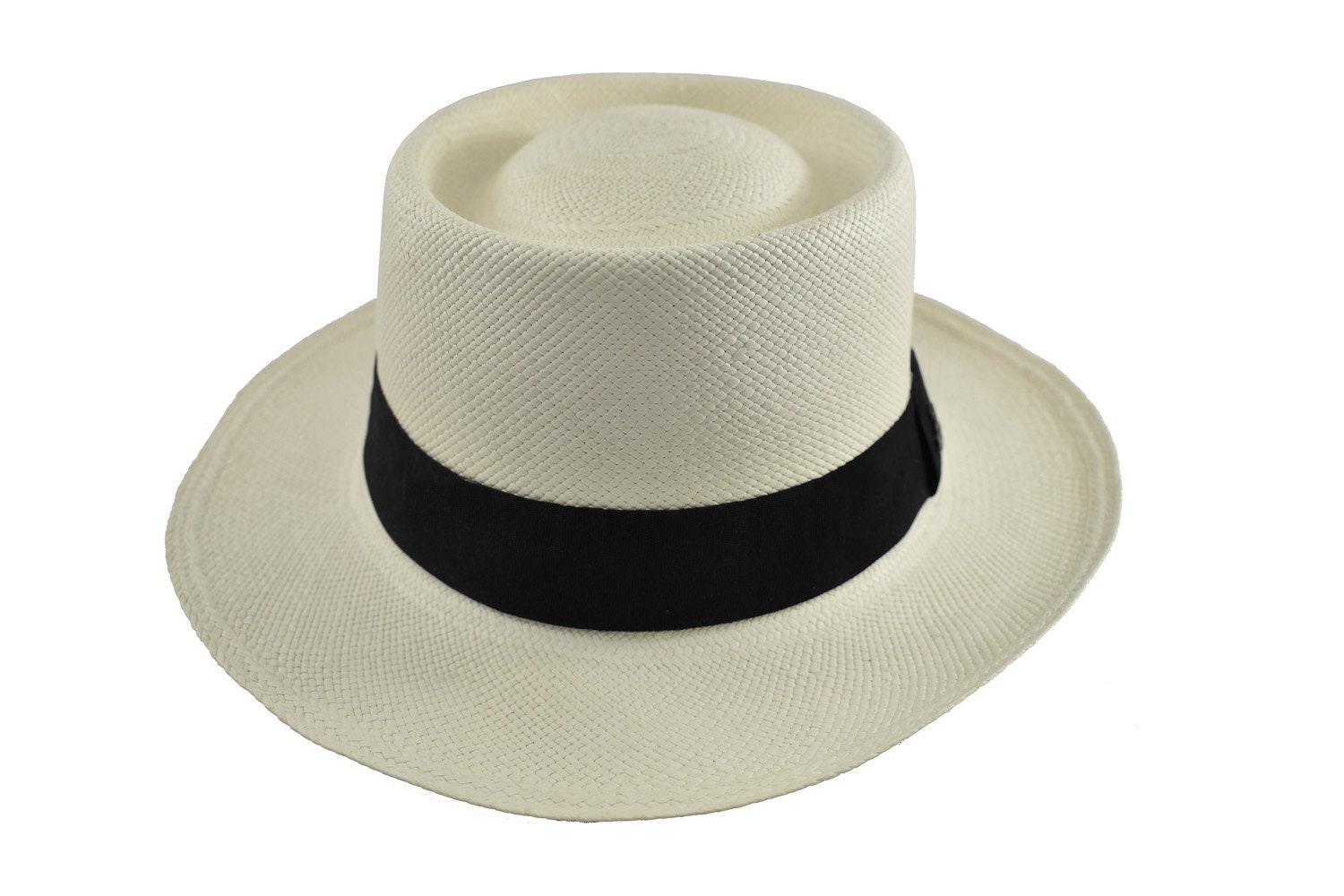Advanced Original Panama Hat-White Oval Crown-Handwoven in Ecuador 