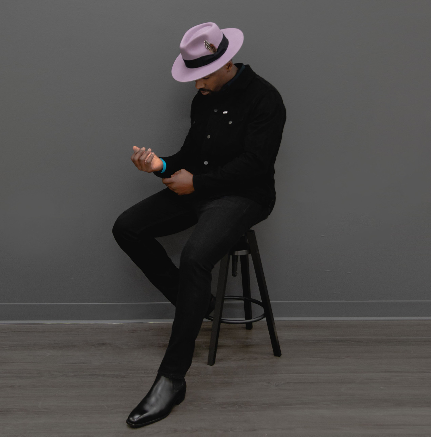 Ferguson Fedora - Lavender+Black[Fast shipping and box packing]